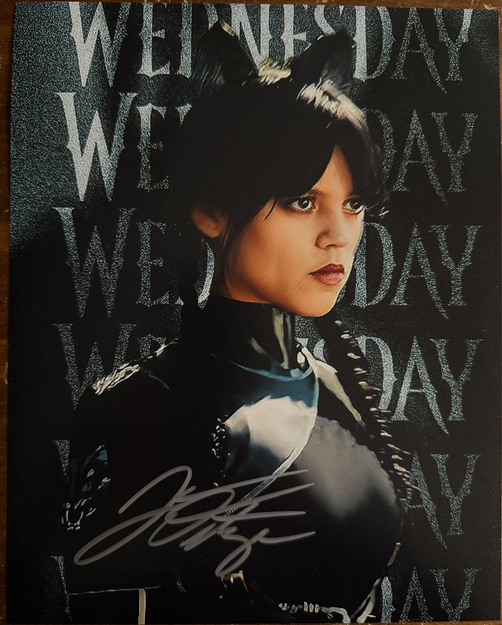 Jenna Ortega Wednesday Signed Autographed Signature 8x10 Matte Photograph COA