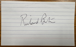 Richard Burton Signed Autograph Signature 3x5 Index Card