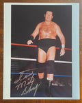 Iron Mike Sharpe Signed Autograph Signature 8x10 Colr Glossy Photograph WWF RARE