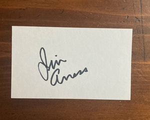 Jim Arness Signed Autograph Signature 3x5 Index Card Gunsmoke