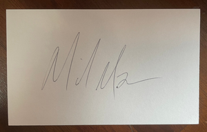 Mike Myers Signed Autograph Signature 3x5 Index Card W/8x10 Photograph