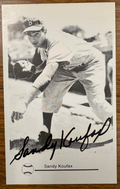 Sandy Koufax Signed Autograph Signature 3.25x5.25 B&W Glossy Photograph