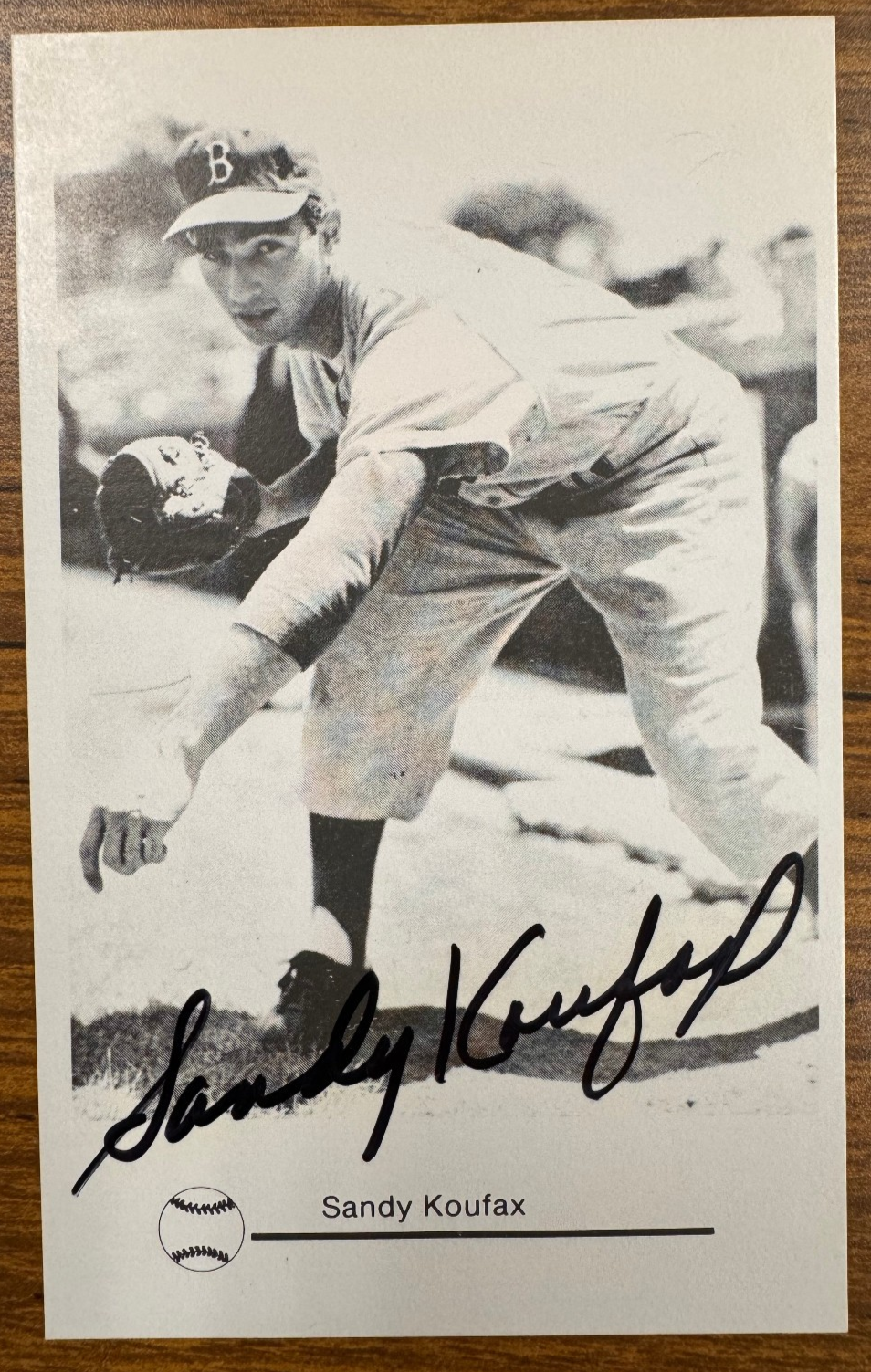 Sandy Koufax Signed Autograph Signature 3.25x5.25 B&W Glossy Photograph