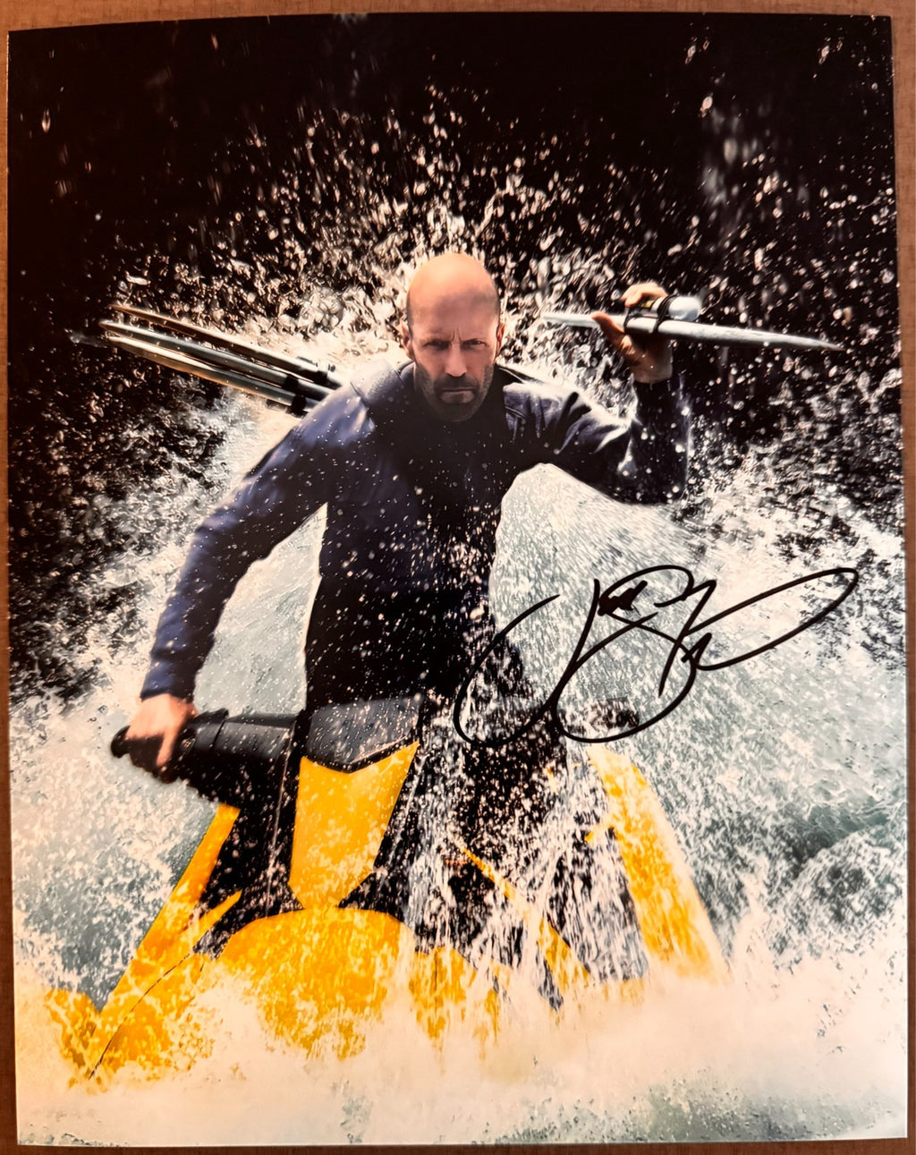 Jason Statham Meg 2 The Trench Signed Autographed 8x10 Matte Photograph COA