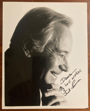 Jack Lemon Signed Autograph Signature Vintage 8x10 B&W Glossy Photograph