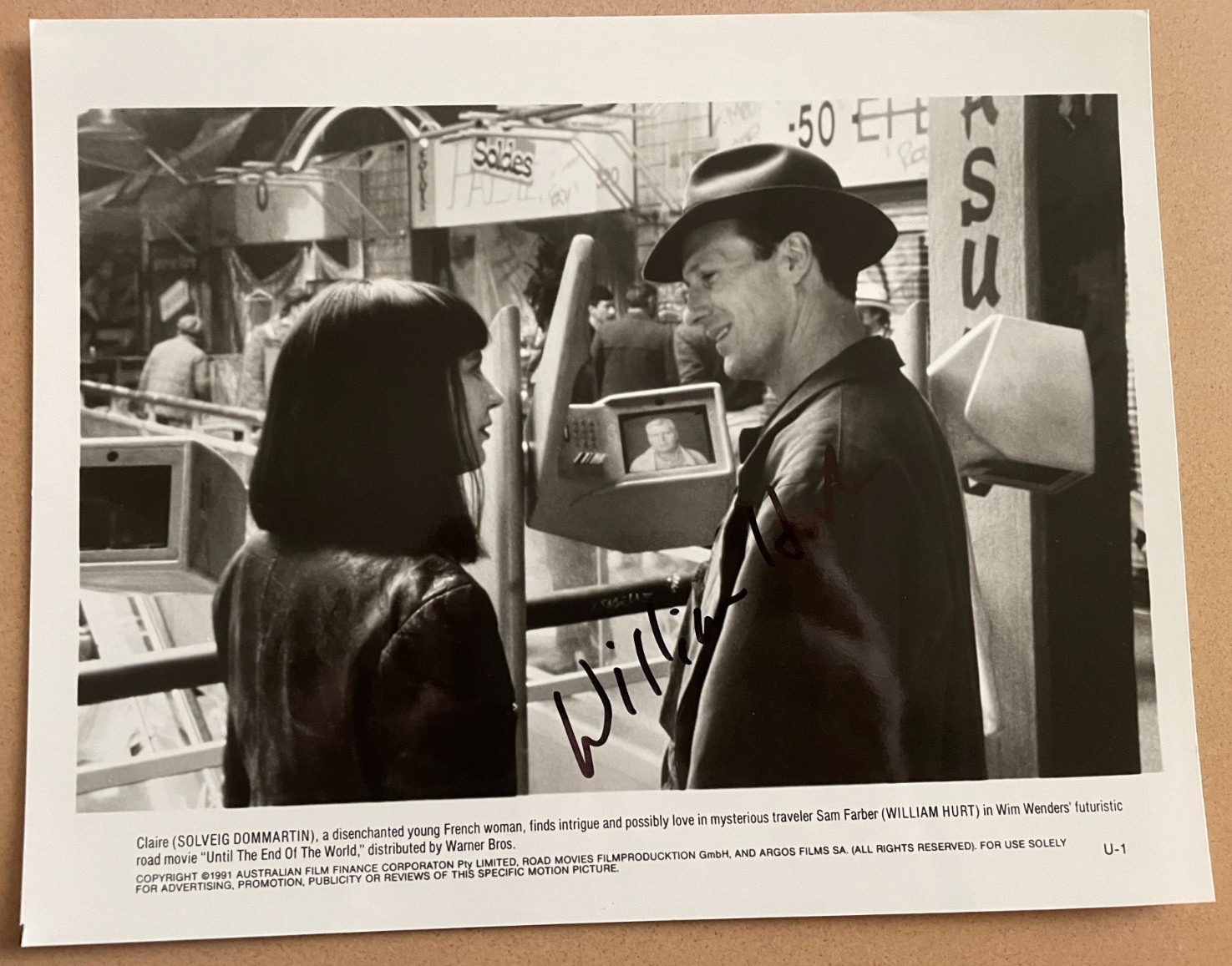 William Hurt Signed Autograph Signature 10x8 Until the End of the World Vintage