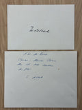 F.W. de Klerk Signed 4x5 Photo w Envelope ?outh Africa President Autograph