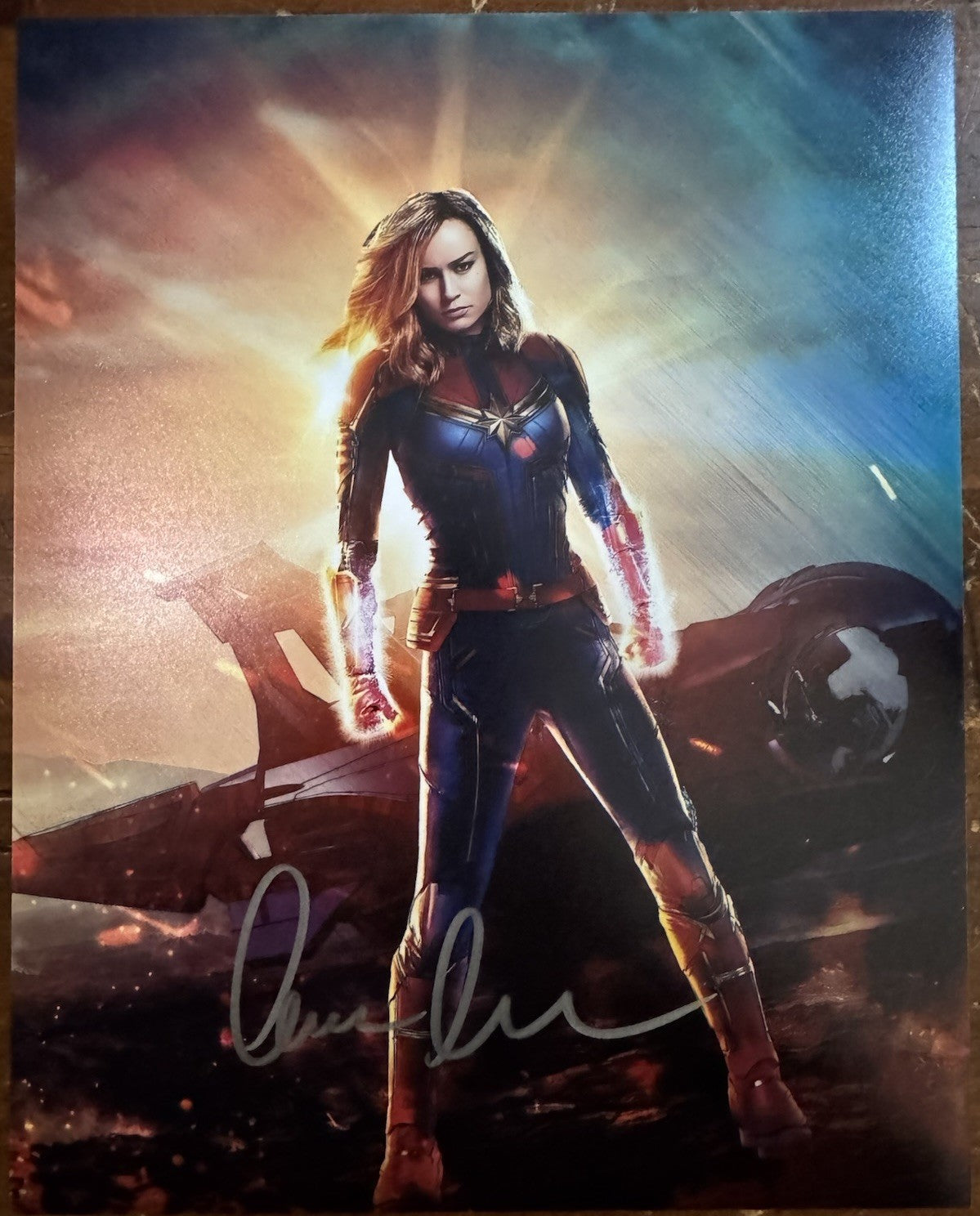 Brie Larson Captain Marvel Signed Autograph Signature 8x10 Matte Photograph COA