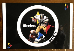 Chuck Barris Signed Autograph Signature 6x4 Color Glossy Steelers Photograph