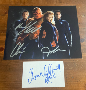 Fantastic Four Signed Autograph Signatures 8x10 Color Glossy Photo + 3x5 Index