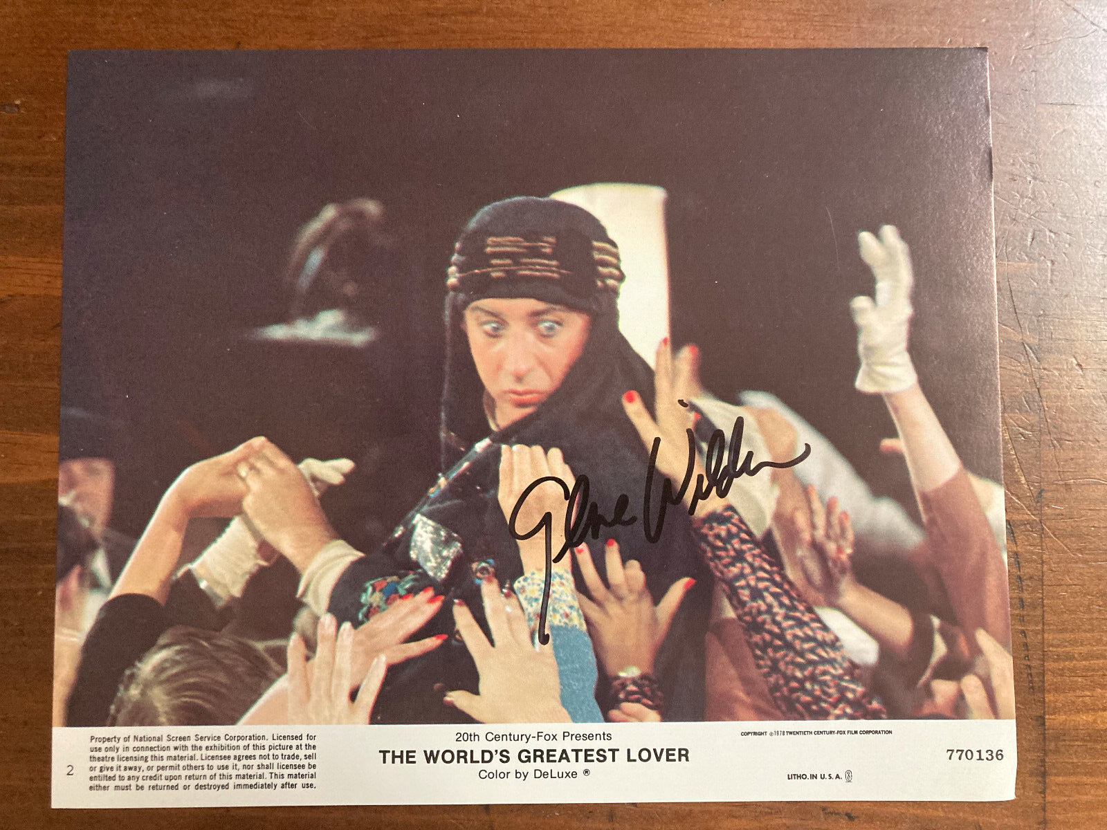 Gene Wilder Signed Autograph 10x8 Vintage Color The World's Greatest Lover