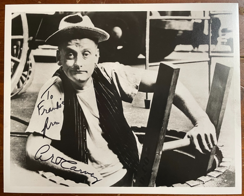 Art Carney Signed Autograph Signature 10x8 B&W Glossy Photograph Honeymooners