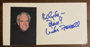 Mike Farrell Signed Autograph Signature 8x4 Photograph on Stock Card M.A.S.H.