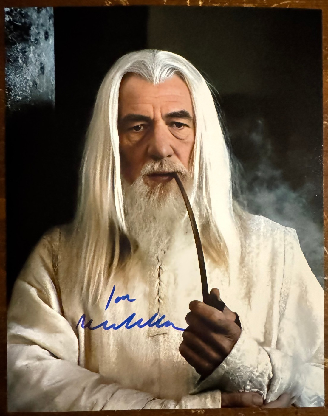 Ian McKellen Gandolf signed Autographed Signature 8x10 Lord of the Rings COA Mat