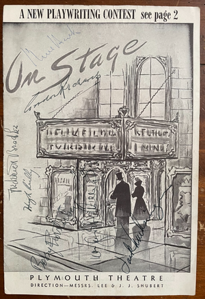 Playbill Page Second Threshold signed by Clive Brook, Hugh Reilly, Margaret + 4