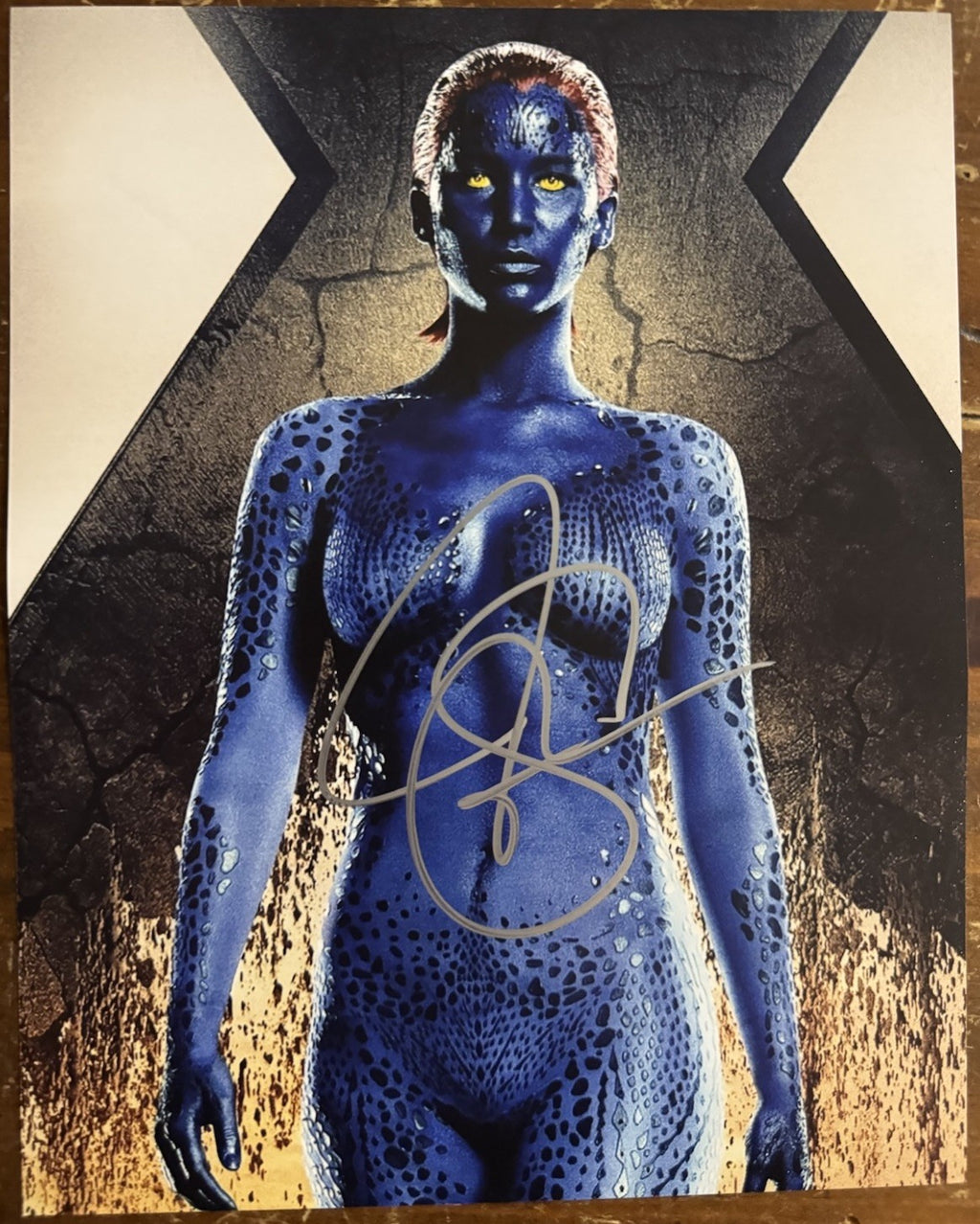 Jennifer Lawrence X-Men Signed Autograph Signature 8x10 Matte Photograph COA