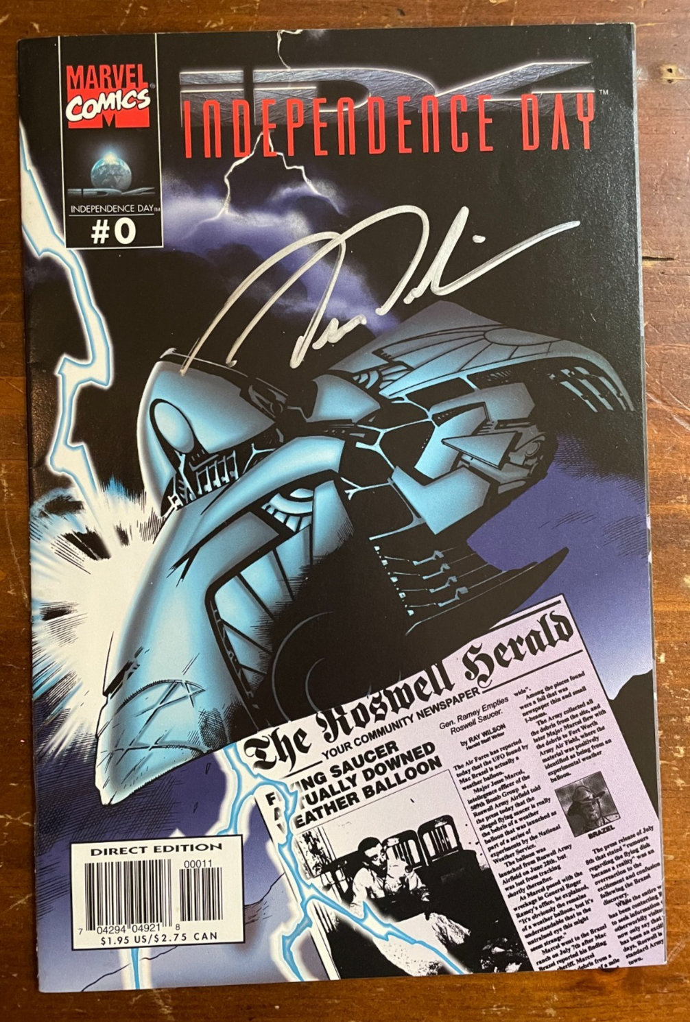Dean Devlin Signed Autograph Signature Independence Day Marvel Comic Book
