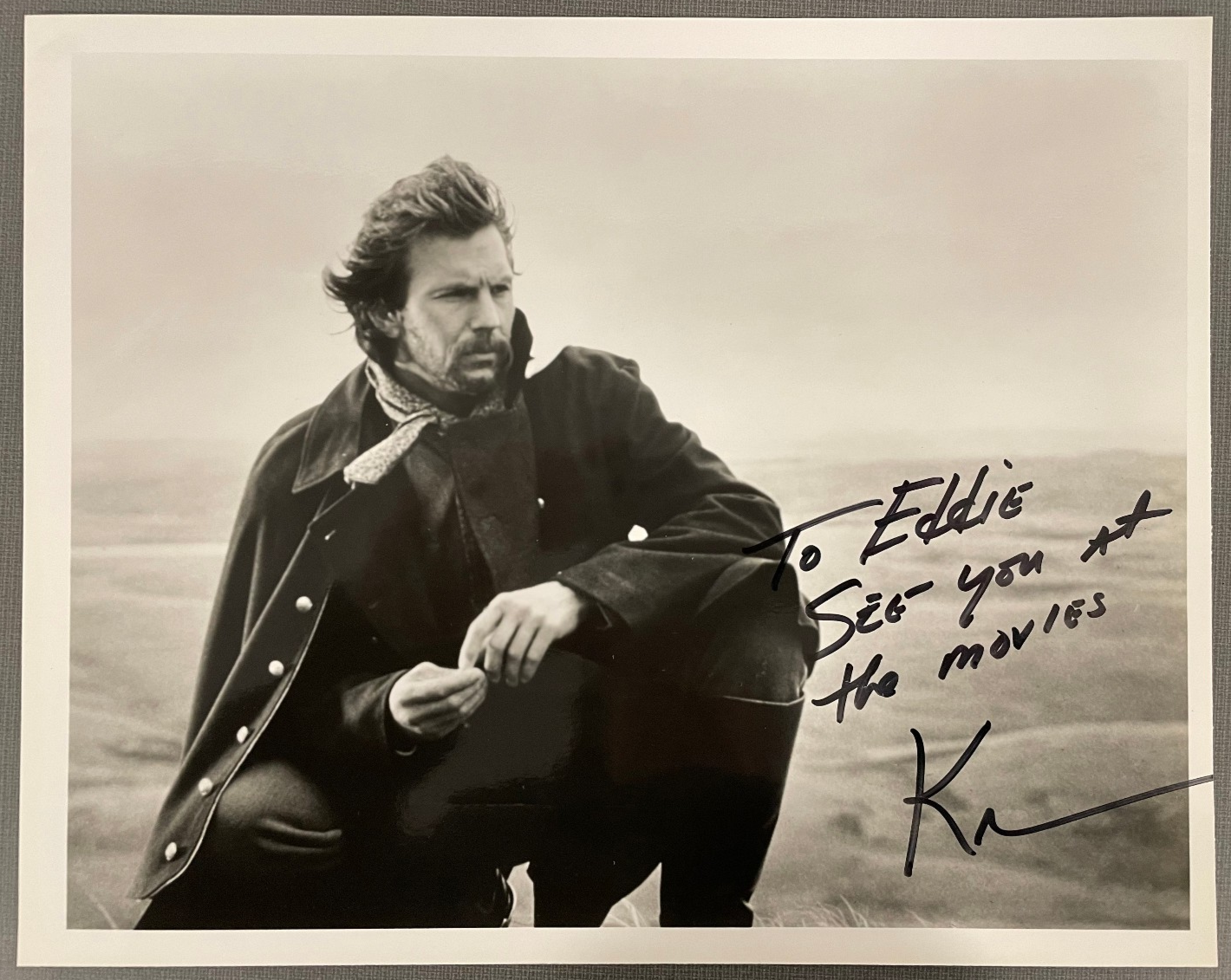 Kevin Costner Signed Autograph 10x8 Glossy Photograph Dances with Wolves