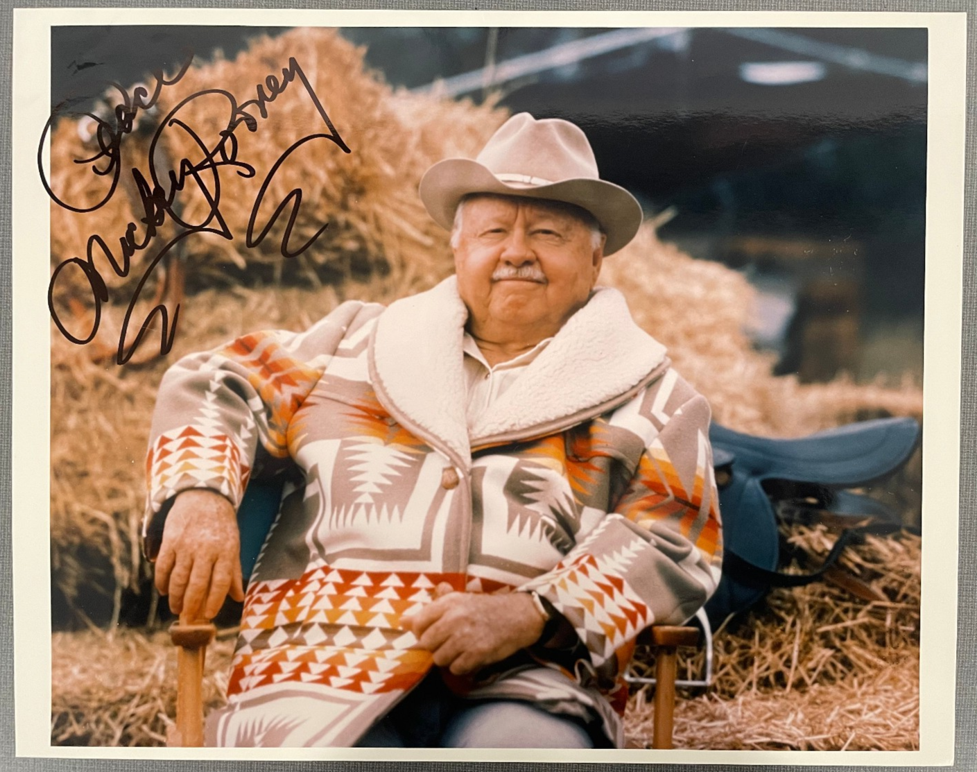 Mickey Rooney Signed Autograph 10x8 Glossy Photograph