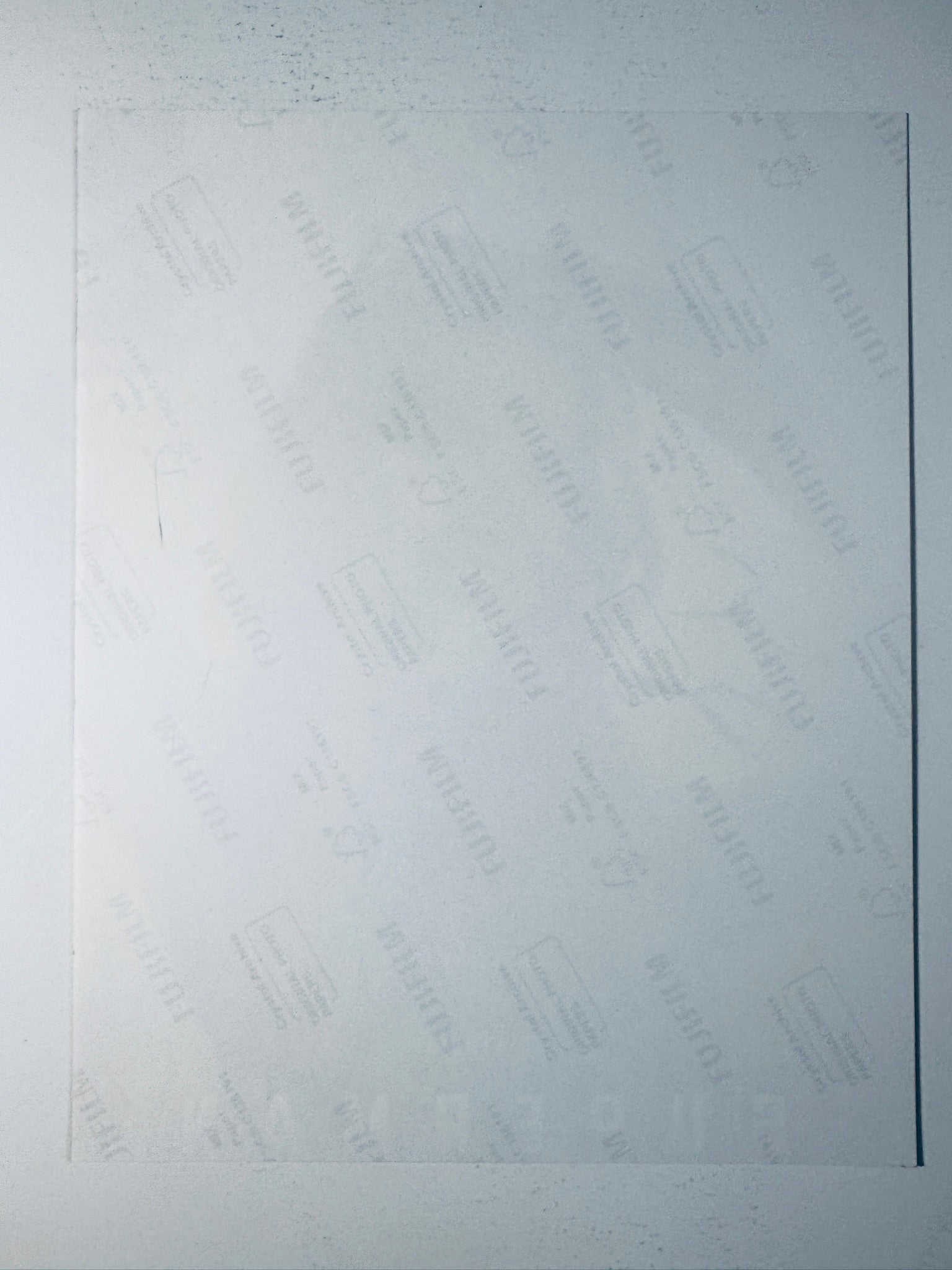 Back condition view of the Fujifilm Crystal Archive paper for the Sara Sampaio signed Superman 8x10 photo.
