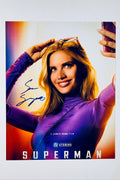 Sara Sampaio hand-signed 8x10 matte photo featuring Eve Teschmacher taking a selfie from the DC Studios Superman film directed by James Gunn.