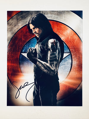 Sebastian Stan Hand-Signed 8x10 Matte Photo – Bucky Barnes Winter Soldier MCU Authentic Autograph