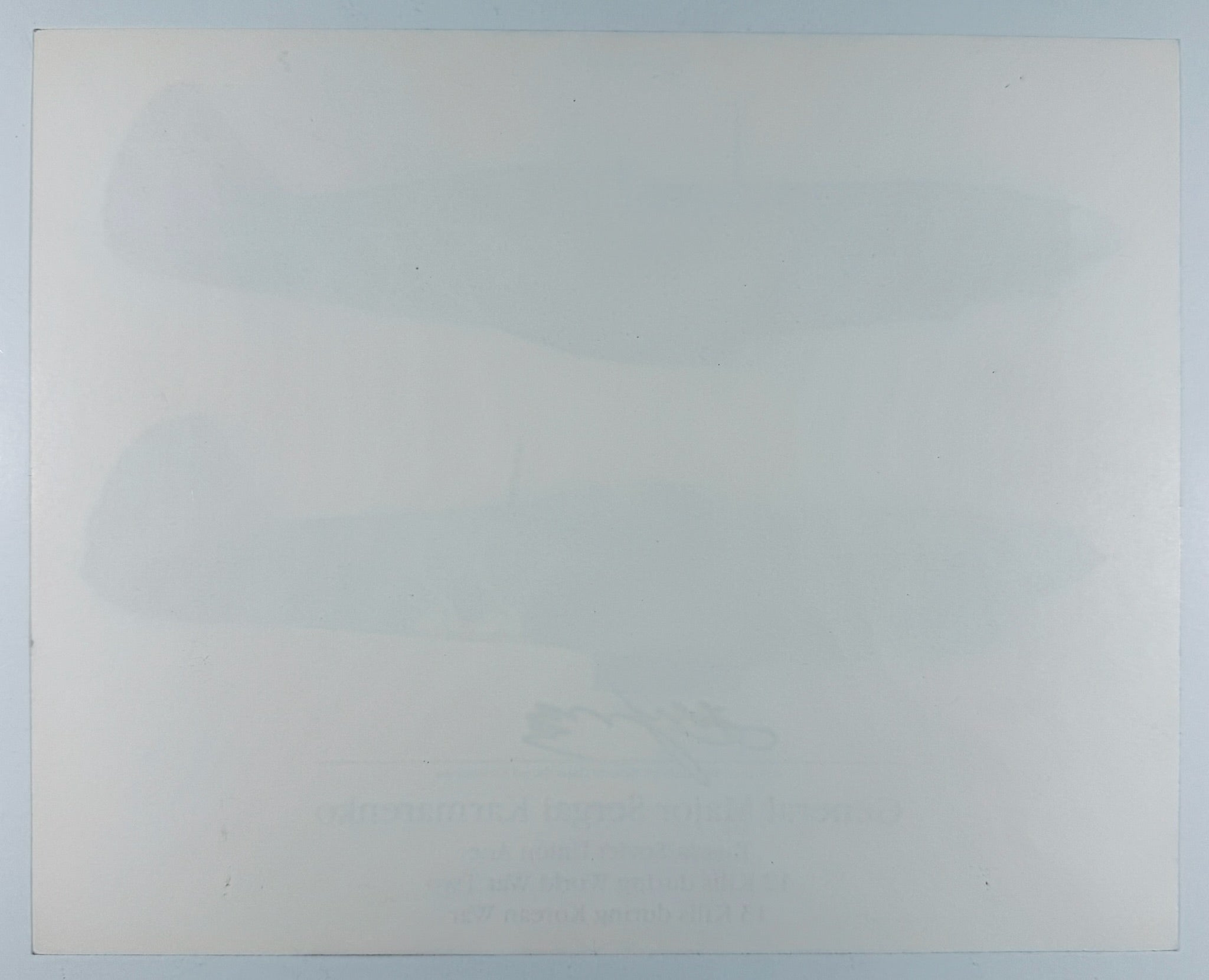 Back of Sergei Kramarenko WWII ace fighter pilot signed 10x8 photograph