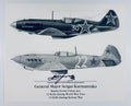 Sergei Kramarenko WWII ace fighter pilot signed 10x8 photograph front view