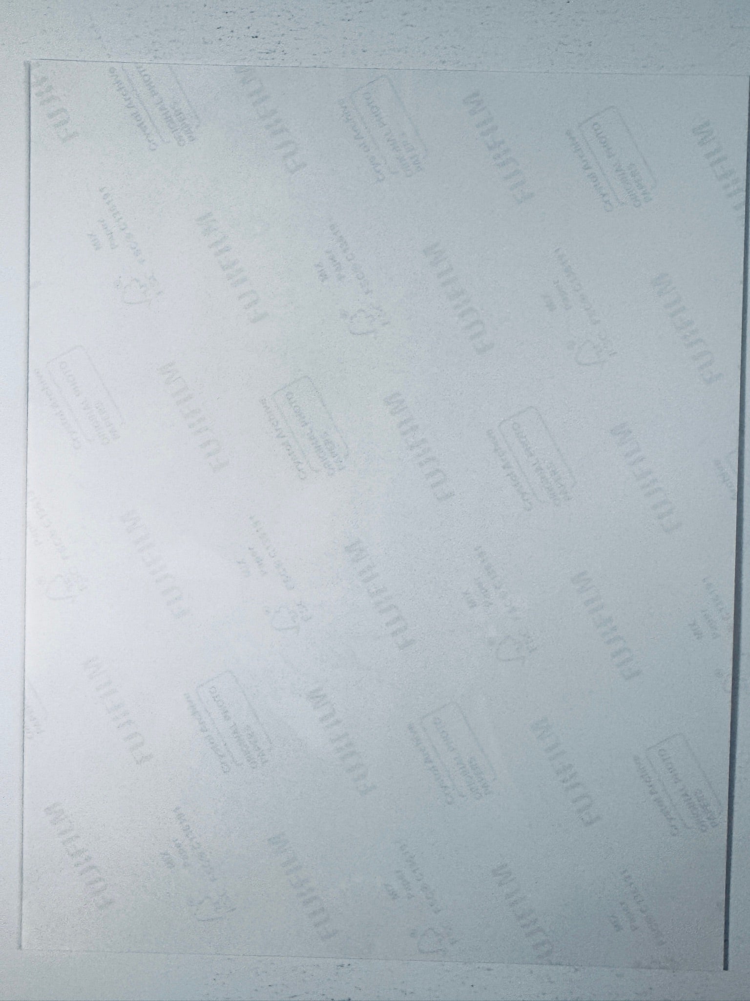 Fujifilm Crystal Archive photographic paper back surface showing the authentic backing and matte paper texture for the Terri Runnels signed photo.