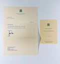 Tony Blair autographed House of Commons compliments slip alongside the 1995 official transmittal letter.