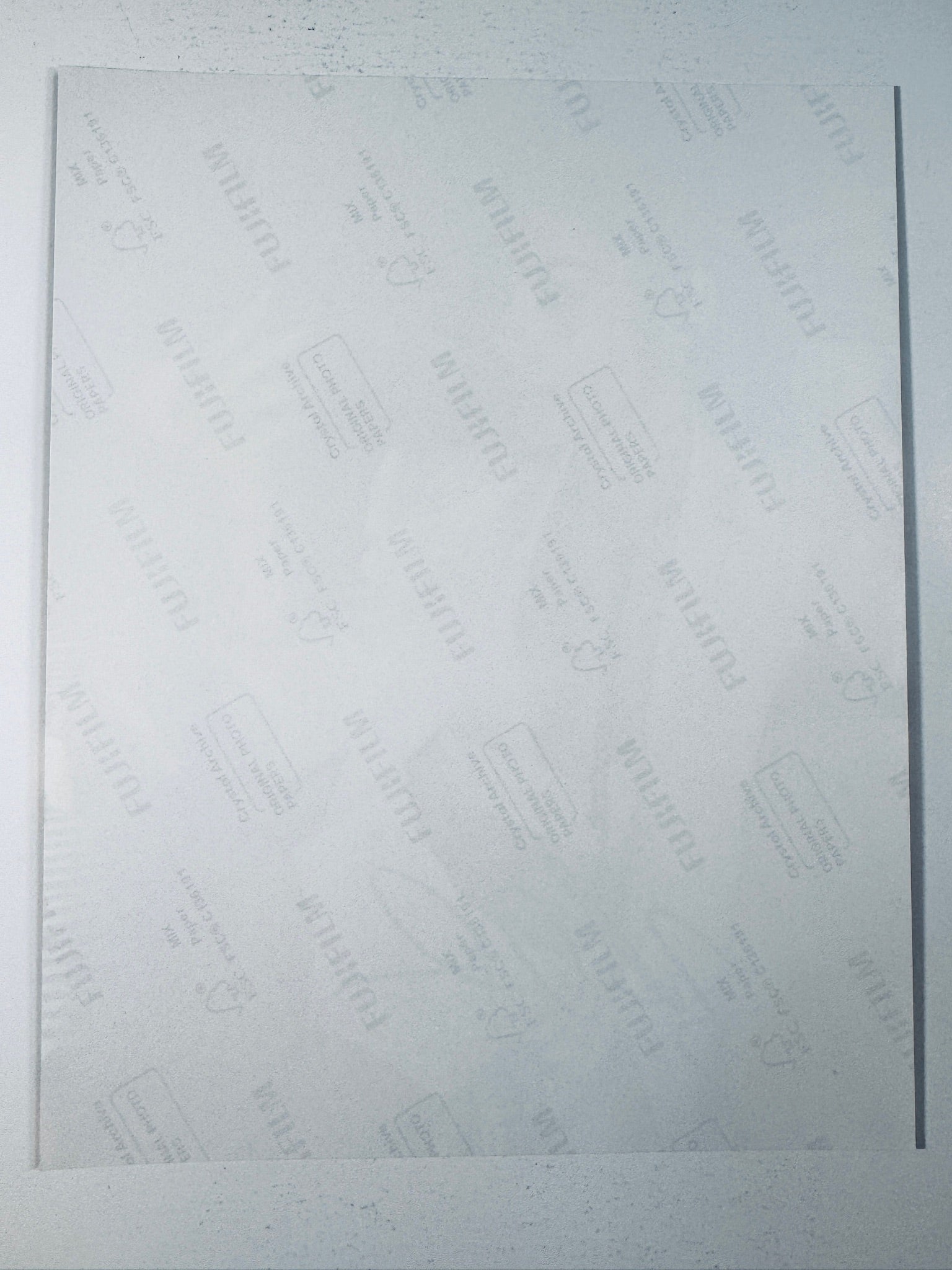 Back of the Fujifilm photographic paper showing the reverse side condition and paper branding for the Vanessa Hudgens signed collectible.