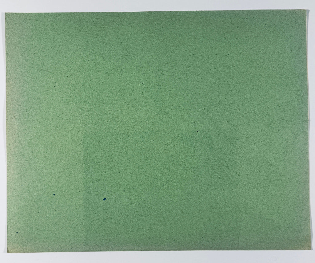 Plain green construction paper reverse side of the vintage 1967 Wayne Newton autograph display page.