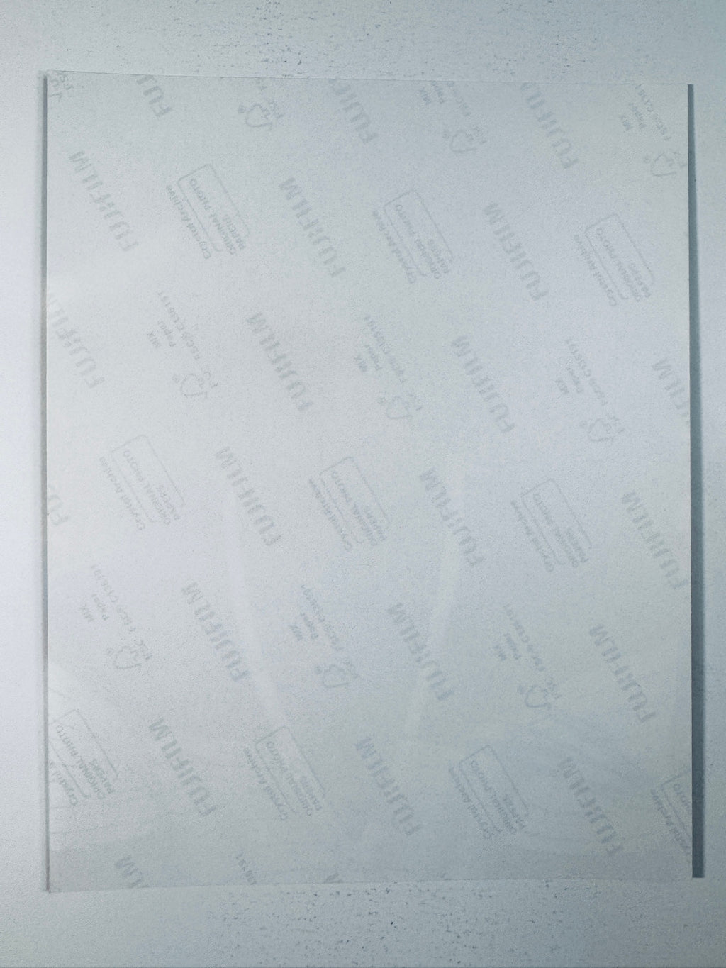 Fujifilm Crystal Archive photographic paper back surface showing the authentic backing and matte paper texture for the Zac Efron signed photo.