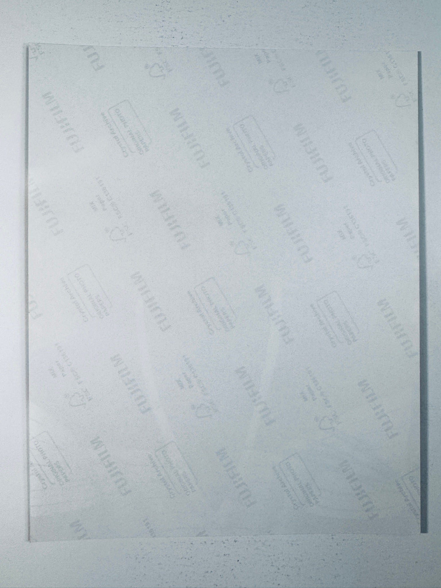 Fujifilm Crystal Archive photographic paper back surface showing the authentic backing and matte paper texture for the Zac Efron signed photo.